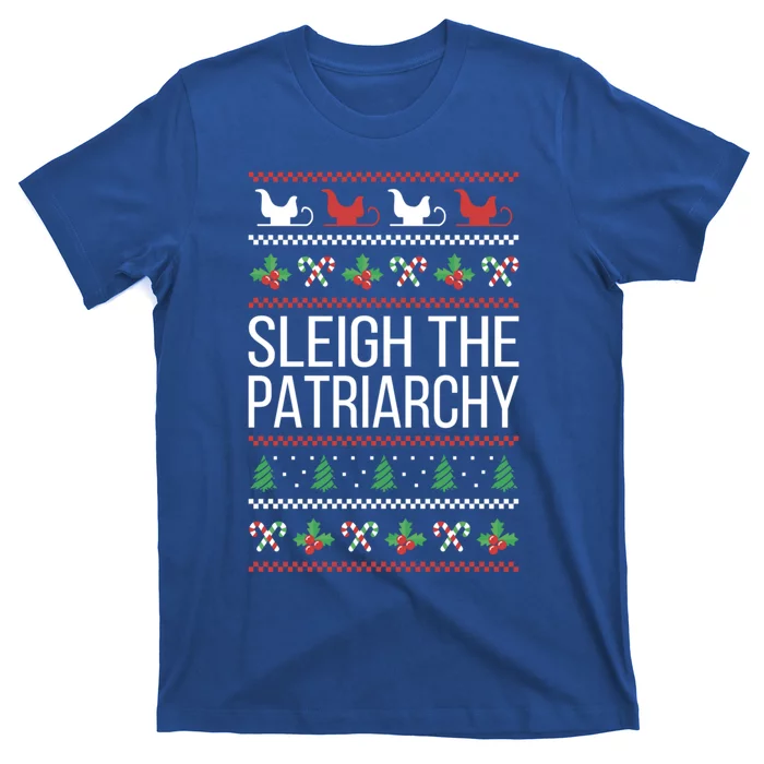 Sleigh The Patriarchy Feminist Christmas Lover Gift T-Shirt