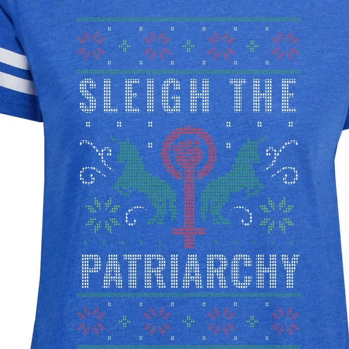 Sleigh the Patriarchy Feminist Enza Ladies Jersey Football T-Shirt