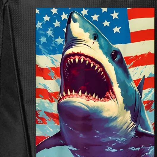 Sharks The Pop Art Patriotic Predator City Backpack