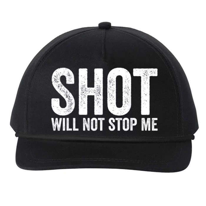 Save Trumpp Protect Trump 2024 Shot Will Not Stop Me Snapback Five-Panel Rope Hat