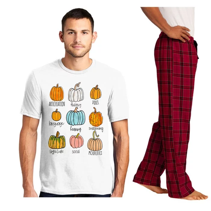 Speech Therapy Pumpkin Sped Teachers SLP Neurodiversity Fall Pajama Set