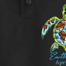 Sea Turtle Planet Funny Love World Environment Earth Day Dry Zone Grid Performance Polo