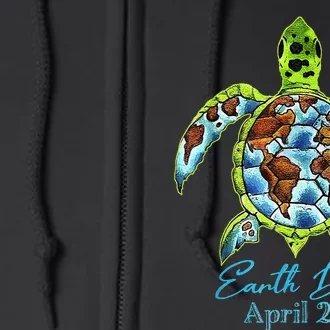 Sea Turtle Planet Funny Love World Environment Earth Day Full Zip Hoodie