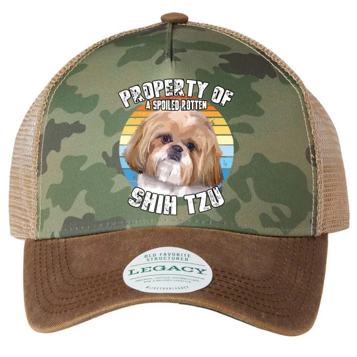 Shih Tzu Property Of Retro Legacy Tie Dye Trucker Hat