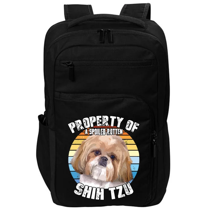 Shih Tzu Property Of Retro Impact Tech Backpack