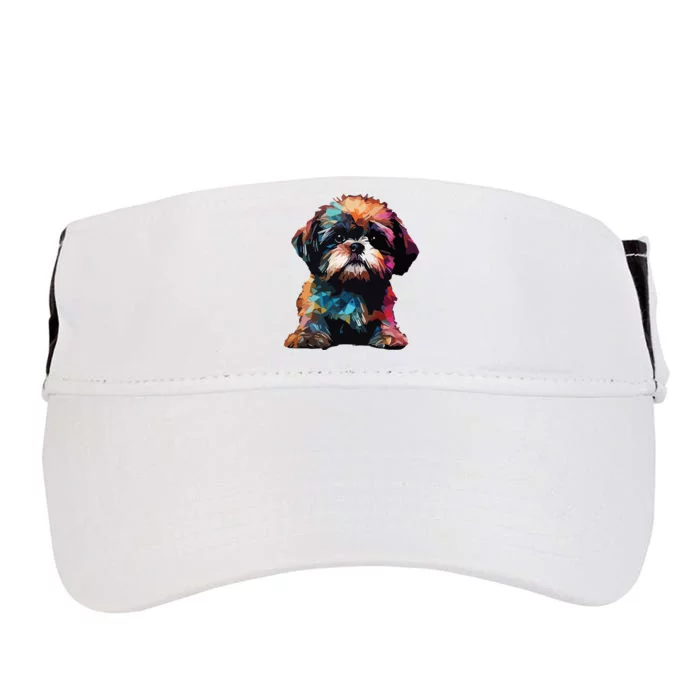 Shih Tzu Puppy Dog Pop Art Premium Adult Drive Performance Visor