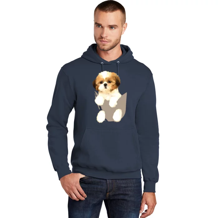 Shih Tzu Puppy In Pocket Hoodie