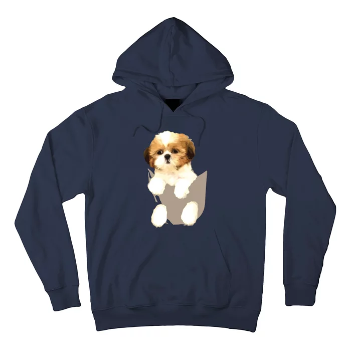 Shih Tzu Puppy In Pocket Hoodie