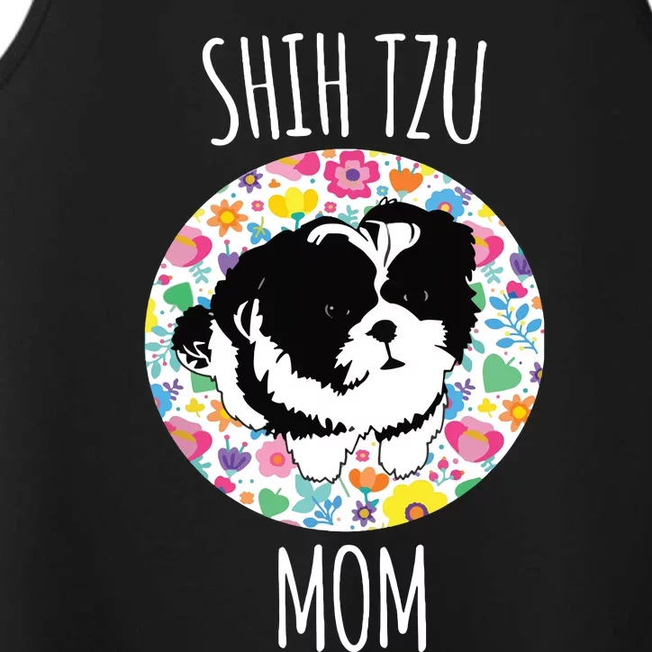 Shih Tzu Puppy Shih Tzu Mom Mama Performance Tank