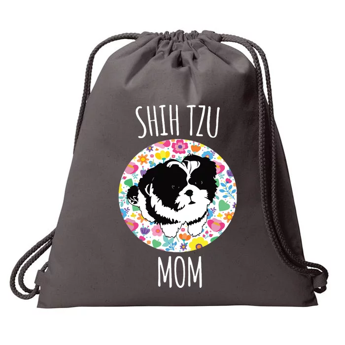 Shih Tzu Puppy Shih Tzu Mom Mama Drawstring Bag