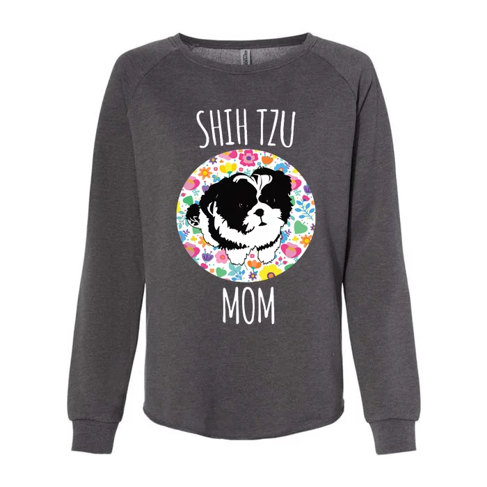 Shih Tzu Puppy Shih Tzu Mom Mama Womens California Wash Sweatshirt