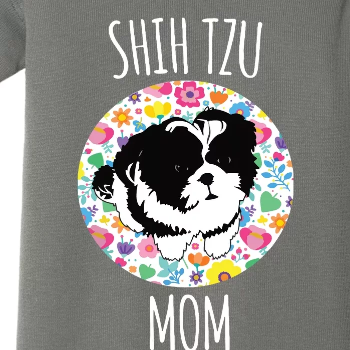 Shih Tzu Puppy Shih Tzu Mom Mama Baby Bodysuit