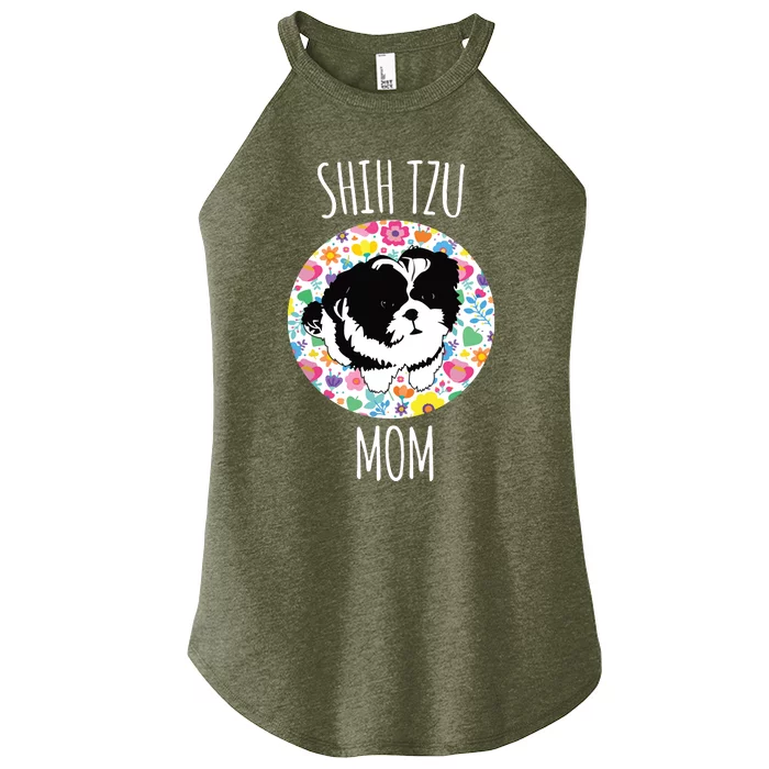 Shih Tzu Puppy Shih Tzu Mom Mama Women’s Perfect Tri Rocker Tank