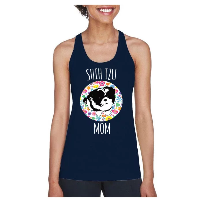 Shih Tzu Puppy Shih Tzu Mom Mama Women's Racerback Tank