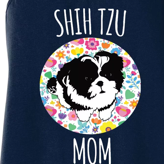 Shih Tzu Puppy Shih Tzu Mom Mama Women's Racerback Tank