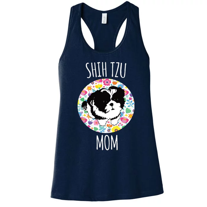 Shih Tzu Puppy Shih Tzu Mom Mama Women's Racerback Tank