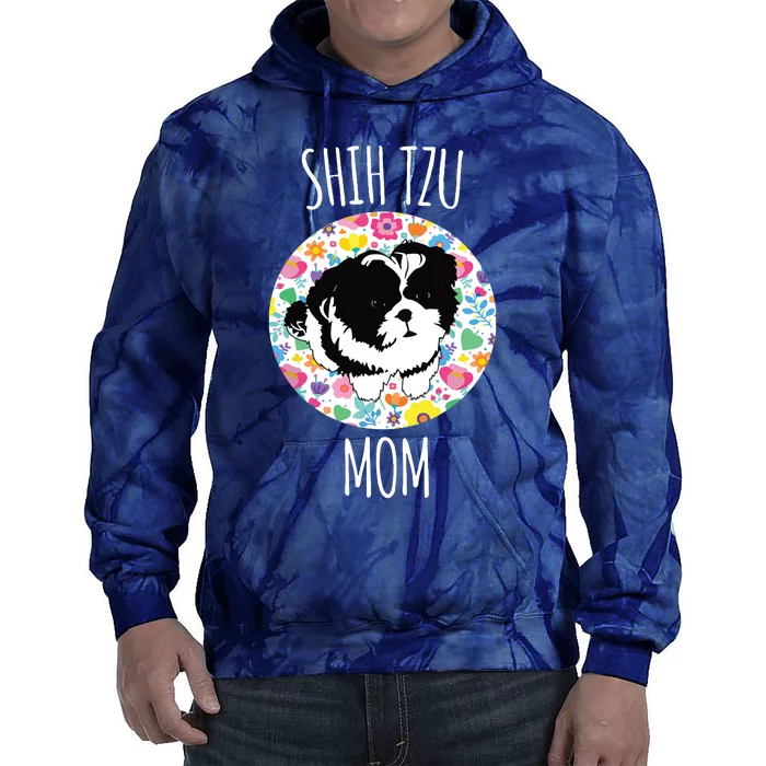 Shih Tzu Puppy Shih Tzu Mom Mama Tie Dye Hoodie