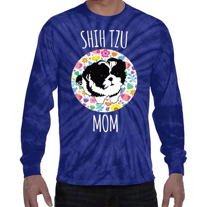 Shih Tzu Puppy Shih Tzu Mom Mama Tie-Dye Long Sleeve Shirt