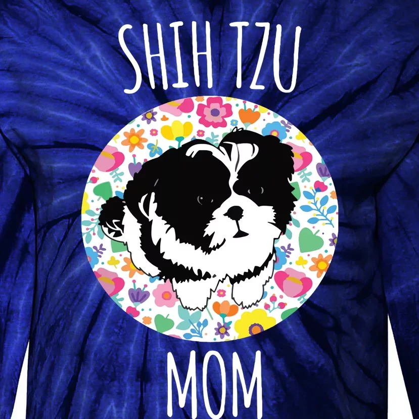 Shih Tzu Puppy Shih Tzu Mom Mama Tie-Dye Long Sleeve Shirt