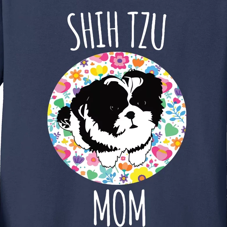 Shih Tzu Puppy Shih Tzu Mom Mama Kids Long Sleeve Shirt