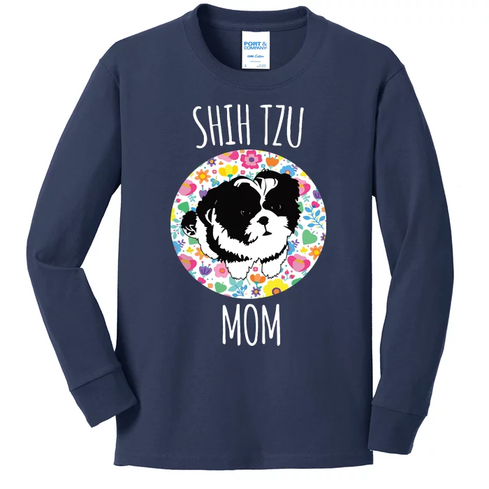 Shih Tzu Puppy Shih Tzu Mom Mama Kids Long Sleeve Shirt