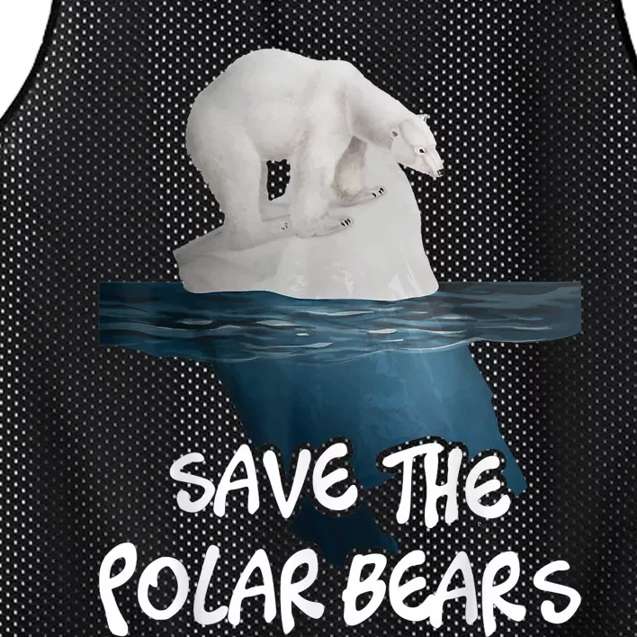 Save The Polar Bears Environmental Protection Earth Day Mesh Reversible Basketball Jersey Tank