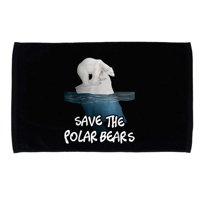 Save The Polar Bears Environmental Protection Earth Day Microfiber Hand Towel