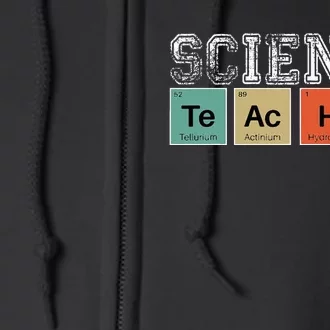 Science Teacher Periodic Table Back to School Teachers Full Zip Hoodie