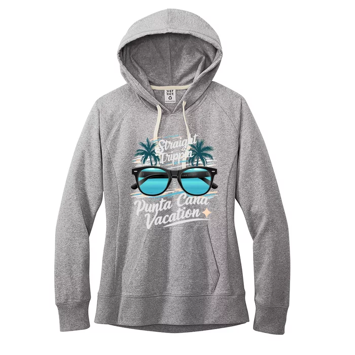 Straight Trippin Punta Cana 2024 Beach Summer Vacation Trip Great Gift Women's Fleece Hoodie