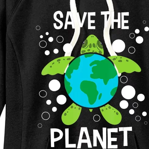 Save The Planet Environmental Protection Earth Day Climate Women's Fleece Hoodie