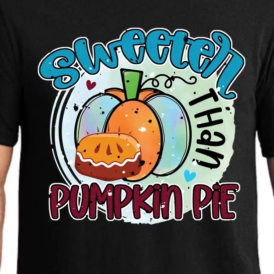 Sweeter Than Pumpkin Pie Autumn Thanksgiving Gift Pajama Set