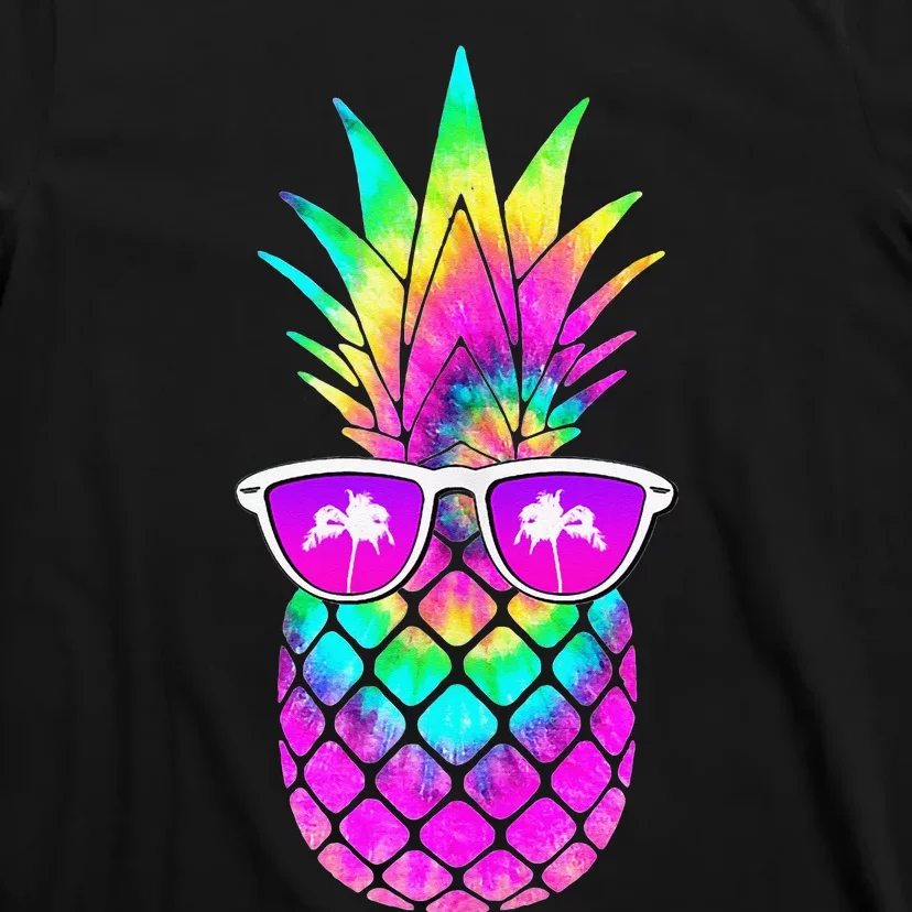 Summer TieDye Pineapple Sunglasses Tropical Design T-Shirt