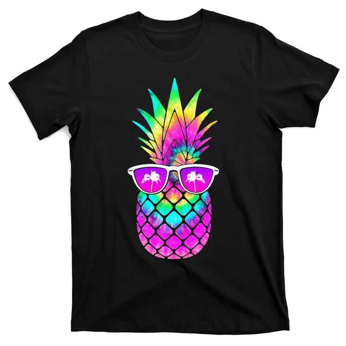 Summer TieDye Pineapple Sunglasses Tropical Design T-Shirt