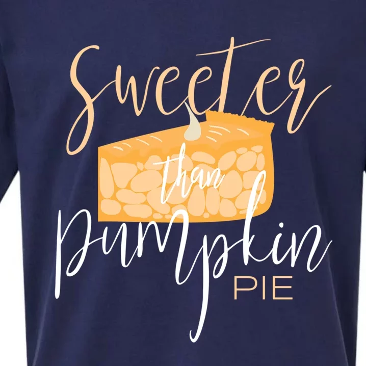 Sweeter Than Pumpkin Pie Baking Baker Dessert Meaningful Gift Sueded Cloud Jersey T-Shirt