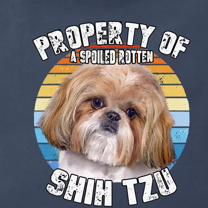 Shih Tzu Property Of Retro Cute Dog Zip Tote Bag