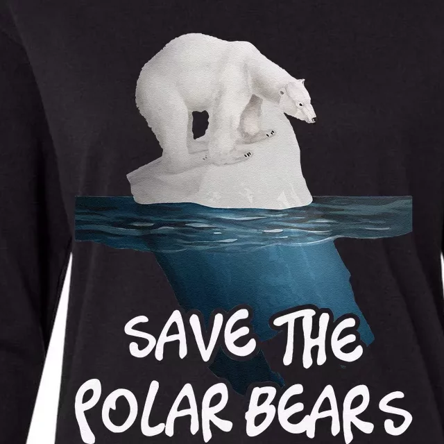 Save The Polar Environmental Protection Earth Day Womens Cotton Relaxed Long Sleeve T-Shirt