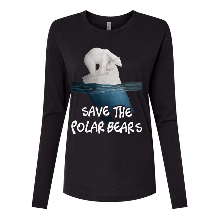 Save The Polar Environmental Protection Earth Day Womens Cotton Relaxed Long Sleeve T-Shirt