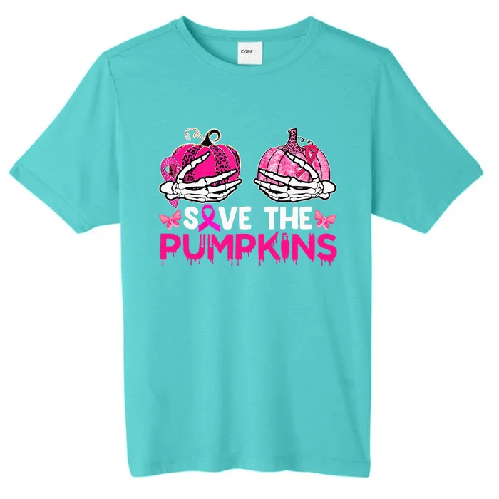 Save The Pumpkins Breast Cancer Awareness Halloween Costume ChromaSoft Performance T-Shirt