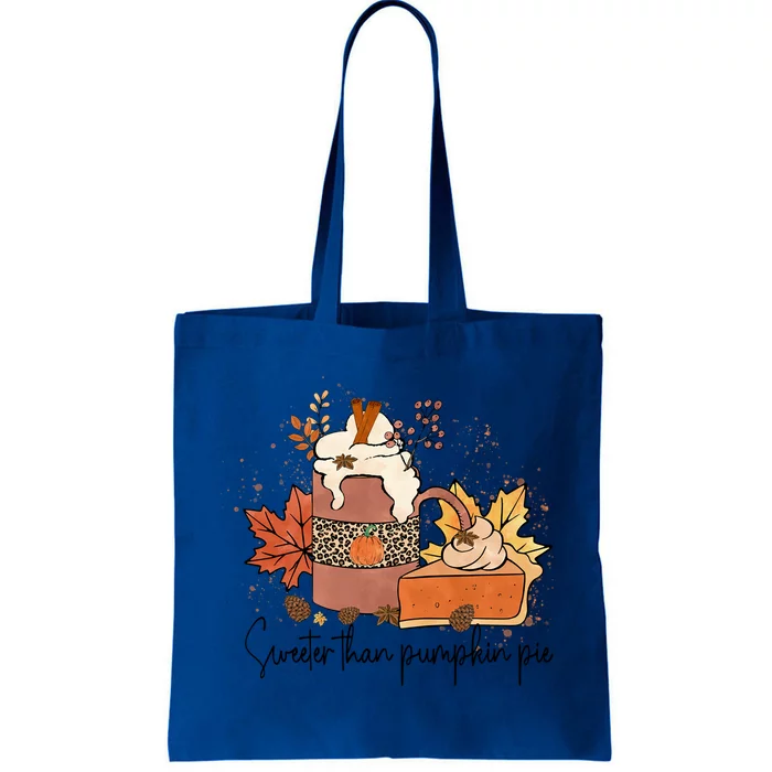 Sweeter Than Pumpkin Pie Funny Halloween Thanksgiving Gift Tote Bag