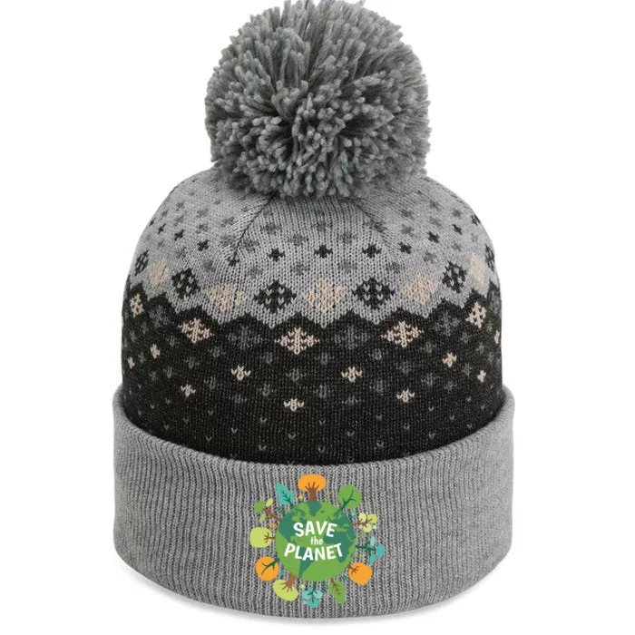 Save The Planet Earth Day Nature The Baniff Cuffed Pom Beanie