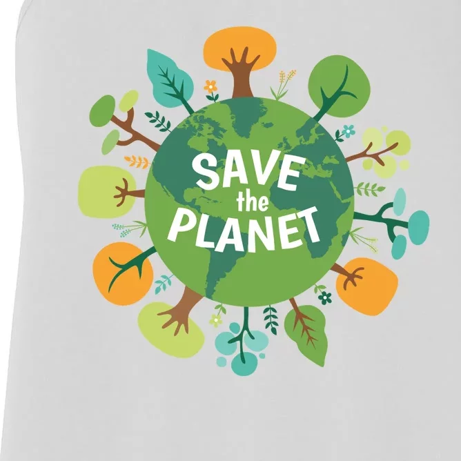 Save The Planet Earth Day Nature Women's Racerback Tank