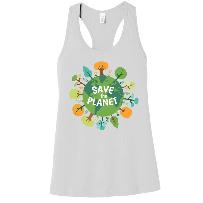 Save The Planet Earth Day Nature Women's Racerback Tank