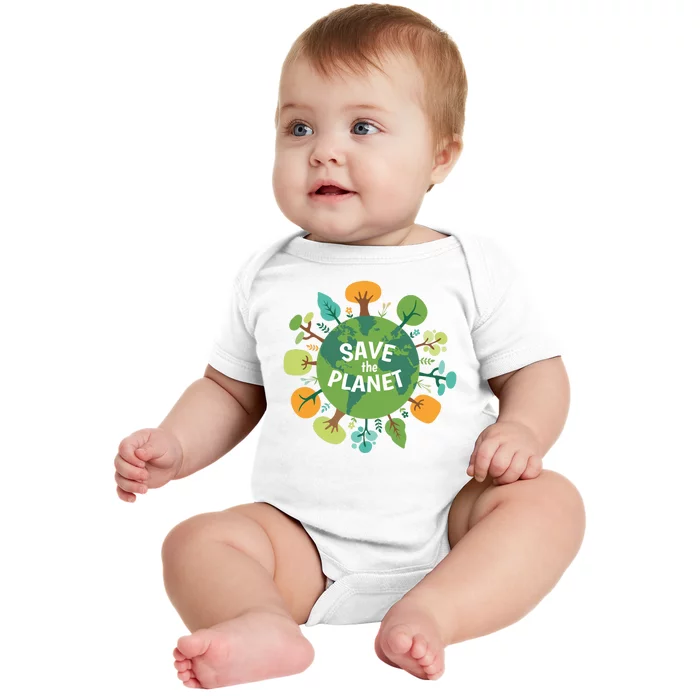 Save The Planet Earth Day Nature Baby Bodysuit