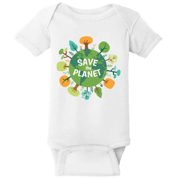 Save The Planet Earth Day Nature Baby Bodysuit