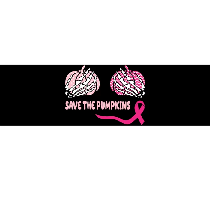 Save The Pumpkins Breast Cancer Awareness Ribbon Bumper Sticker