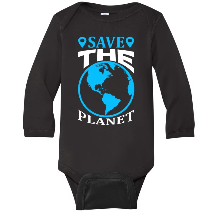 Save The Planet Baby Long Sleeve Bodysuit