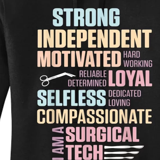 Surgical Technologist Rely Scrub Tech Women's Pullover Hoodie