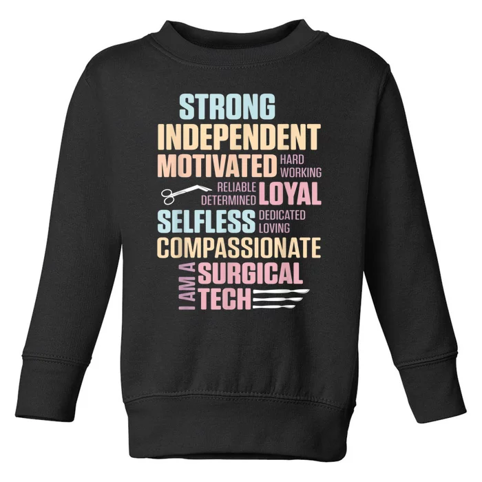 Surgical Technologist Rely Scrub Tech Toddler Sweatshirt