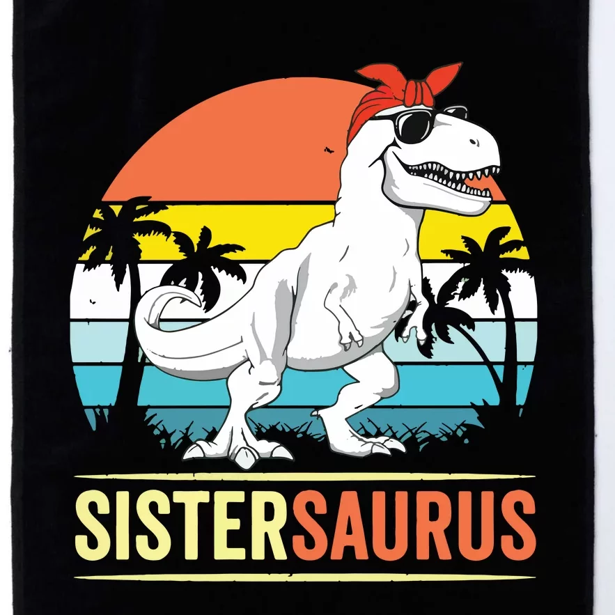 Sistersaurus T Rex Dinosaur Sister Saurus Family Matching Platinum Collection Golf Towel