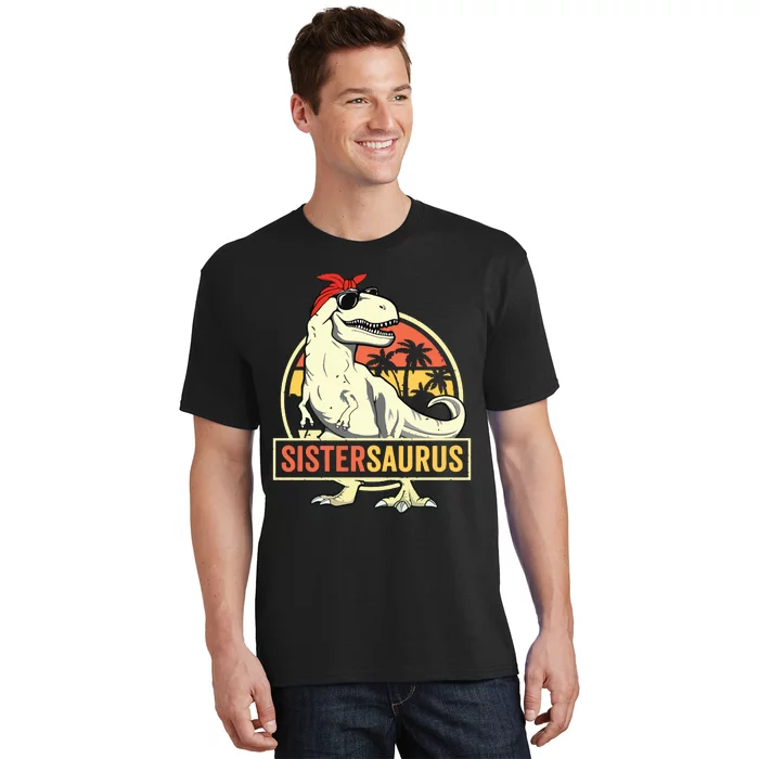 Sistersaurus T Rex Dinosaur Sister Saurus Family Matching T-Shirt